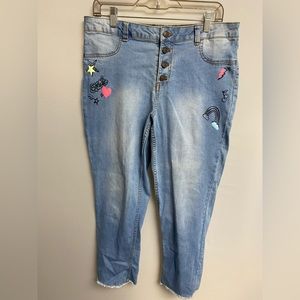 Arizona Jean Co Straight Leg Denim Jeans Women's Plus Size 18.5 Blue Mid Rise